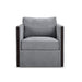 Bramble - Normandy Swivel Chair in Walnut w/ Thames Gray Ashen Performance Fabric - 28131WLTSF245---- - GreatFurnitureDeal