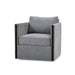 Bramble - Normandy Swivel Chair in Walnut w/ Thames Gray Ashen Performance Fabric - 28131WLTSF245---- - GreatFurnitureDeal