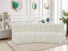 Meridian Furniture - Arc Vegan Leather 3 Piece Sectional in Cream - 101Cream-S3B - GreatFurnitureDeal