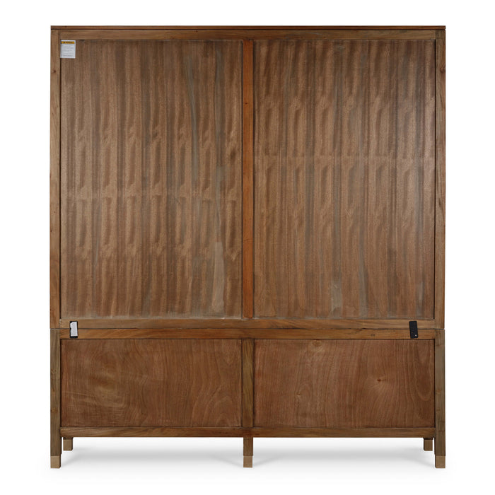 Bramble - Kagu 4 Door Tall Cabinet w/ Premium Rattan - BR-28136 - GreatFurnitureDeal