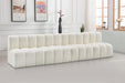 Meridian Furniture - Arc Vegan Leather 4 Piece Sectional in Cream - 101Cream-S4E - GreatFurnitureDeal