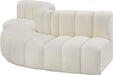 Meridian Furniture - Arc Vegan Leather 5 Piece Sectional in Cream - 101Cream-S5B - GreatFurnitureDeal