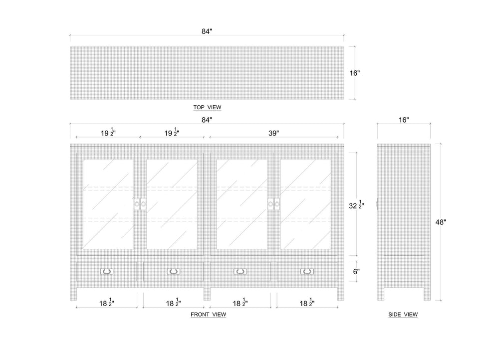 Bramble - Kagu 4 Door Low Cabinet w/ Raffia - BR-28147 - GreatFurnitureDeal