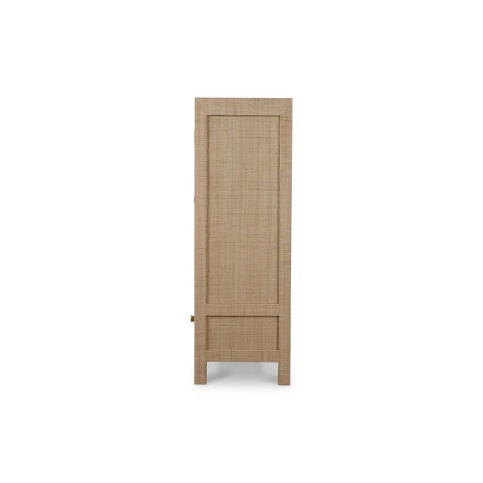 Bramble - Kagu 4 Door Low Cabinet w/ Raffia - BR-28147