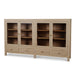 Bramble - Kagu 4 Door Low Cabinet w/ Raffia - BR-28147 - GreatFurnitureDeal