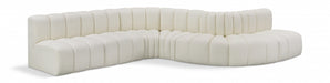 Meridian Furniture - Arc Vegan Leather 7 Piece Sectional in Cream - 101Cream-S7C - GreatFurnitureDeal