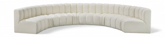 Meridian Furniture - Arc Vegan Leather 8 Piece Sectional in Cream - 101Cream-S8B - GreatFurnitureDeal