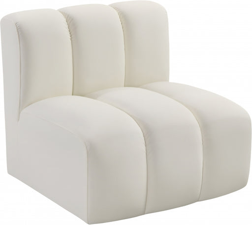 Meridian Furniture - Arc Vegan Leather Modular Chair in Cream - 101Cream-ST - GreatFurnitureDeal
