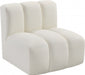Meridian Furniture - Arc Vegan Leather Modular Chair in Cream - 101Cream-ST - GreatFurnitureDeal