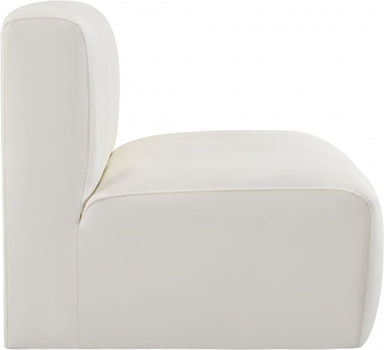 Meridian Furniture - Arc Vegan Leather Modular Chair in Cream - 101Cream-ST - GreatFurnitureDeal