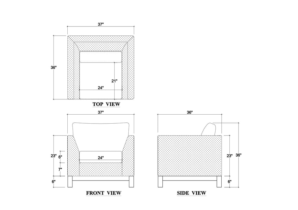 Bramble - Aberdeen Chair In Arctic White Performance Fabric - 28160STWSF204---- - GreatFurnitureDeal
