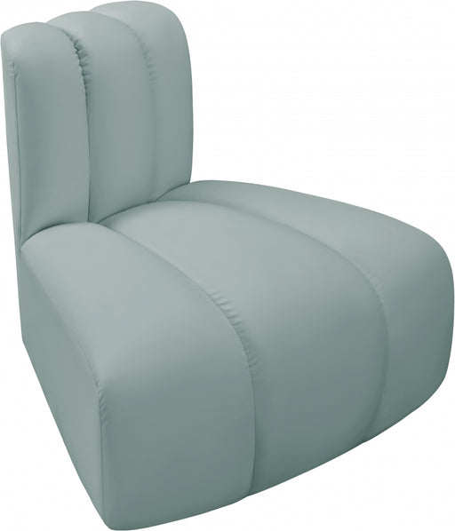 Meridian Furniture - Arc Vegan Leather Modular Chair in Mint Green - 101Mint-RC - GreatFurnitureDeal