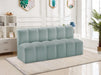 Meridian Furniture - Arc Vegan Leather Modular Sofa in Mint Green - 101Mint-S2A - GreatFurnitureDeal