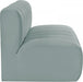 Meridian Furniture - Arc Vegan Leather Modular Sofa in Mint Green - 101Mint-S2A - GreatFurnitureDeal