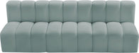 Meridian Furniture - Arc Vegan Leather Modular Sofa in Mint Green - 101Mint-S3F - GreatFurnitureDeal