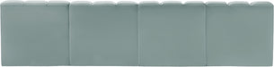 Meridian Furniture - Arc Vegan Leather 4 Piece Sectional in Mint Green - 101Mint-S4E - GreatFurnitureDeal