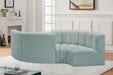 Meridian Furniture - Arc Vegan Leather 4 Piece Sectional in Mint Green - 101Mint-S4F - GreatFurnitureDeal