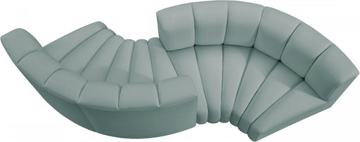 Meridian Furniture - Arc Vegan Leather 4 Piece Sectional in Mint Green - 101Mint-S4F - GreatFurnitureDeal