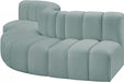 Meridian Furniture - Arc Vegan Leather 5 Piece Sectional in Mint Green - 101Mint-S5B - GreatFurnitureDeal