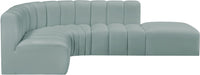 Meridian Furniture - Arc Vegan Leather 5 Piece Sectional in Mint Green - 101Mint-S5C - GreatFurnitureDeal