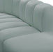 Meridian Furniture - Arc Vegan Leather 6 Piece Sectional in Mint Green - 101Mint-S6A - GreatFurnitureDeal