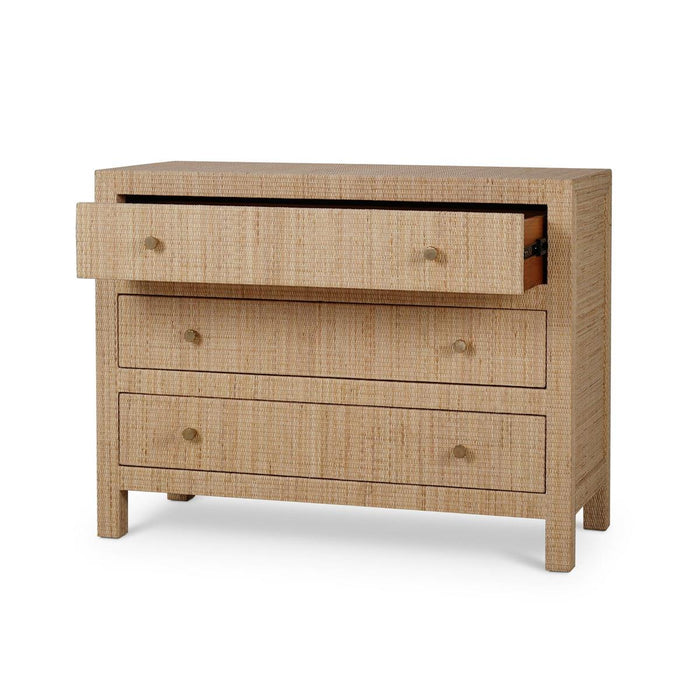 Bramble - Kagu 3 Drawer Dresser Wrapped in Natural Rattan - 28184RNAT-----