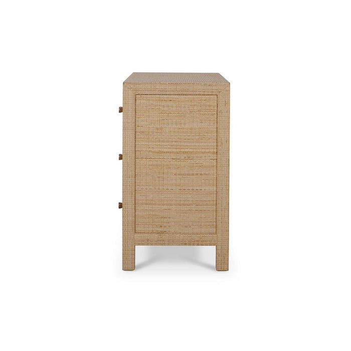 Bramble - Kagu 3 Drawer Dresser Wrapped in Natural Rattan - 28184RNAT-----