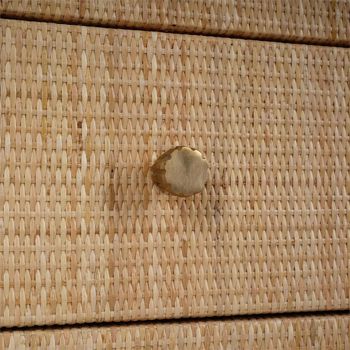 Bramble - Kagu 3 Drawer Dresser Wrapped in Natural Rattan - 28184RNAT-----