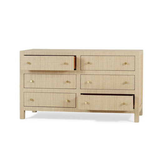 Bramble - Kagu 6 Drawer Dresser w/ Rattan Natural - 28185RNAT----- - GreatFurnitureDeal
