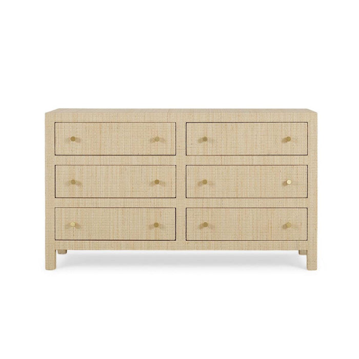 Bramble - Kagu 6 Drawer Dresser w/ Rattan Natural - 28185RNAT-----