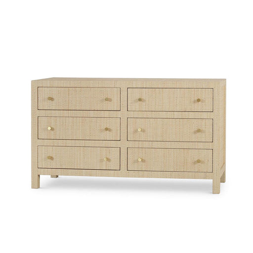 Bramble - Kagu 6 Drawer Dresser w/ Rattan Natural - 28185RNAT----- - GreatFurnitureDeal