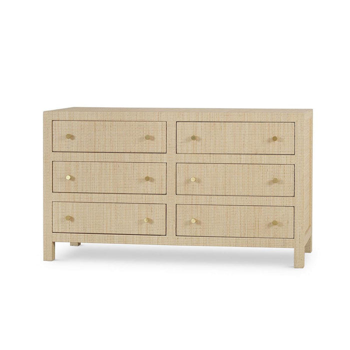 Bramble - Kagu 6 Drawer Dresser w/ Rattan Natural - 28185RNAT-----