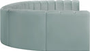 Meridian Furniture - Arc Vegan Leather 8 Piece Sectional in Mint Green - 101Mint-S8A - GreatFurnitureDeal