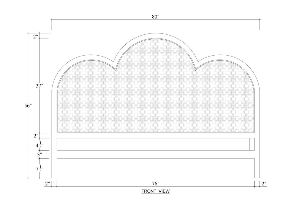 Bramble - Chloe Headboard w/ Rattan King - BR-28188 - GreatFurnitureDeal