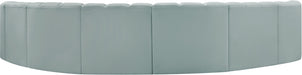 Meridian Furniture - Arc Vegan Leather 8 Piece Sectional in Mint Green - 101Mint-S8B - GreatFurnitureDeal