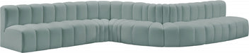 Meridian Furniture - Arc Vegan Leather 8 Piece Sectional in Mint Green - 101Mint-S8C - GreatFurnitureDeal