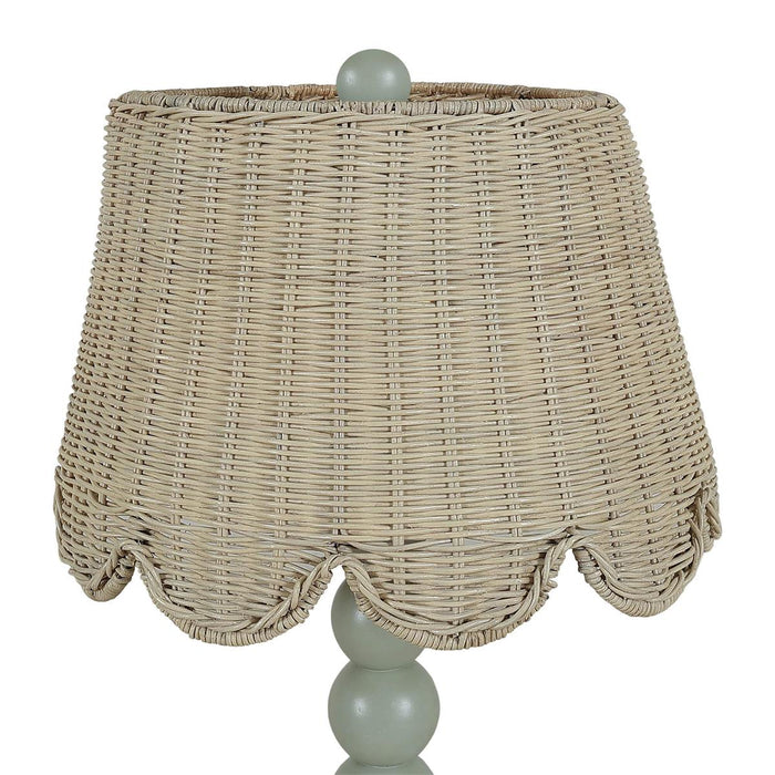 Bramble - Cholet Table Lamp w/ Scalloped Shade in Vintage Fennel Green - 28190VFG----LDT