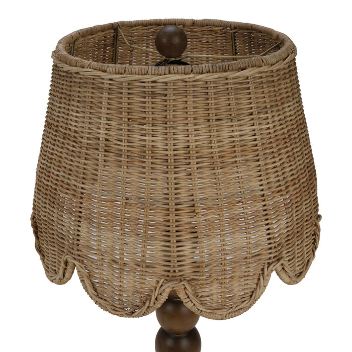 Bramble - Cholet Table Lamp w/ Scalloped Shade in Straw Wash - BR-28190STW----- - GreatFurnitureDeal