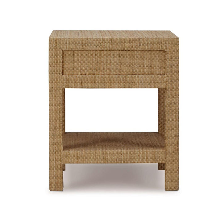 Bramble - Kagu 1 Drawer Nightstand Wrapped in Natural Rattan - 28191RNAT-----