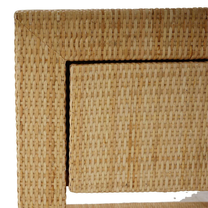 Bramble - Kagu 1 Drawer Nightstand Wrapped in Natural Rattan - 28191RNAT-----