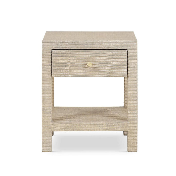 Bramble - Kagu 1 Drawer Nightstand Wrapped in Sandbar Rattan - 28191RSNB-----