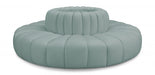 Meridian Furniture - Arc Vegan Leather 8 Piece Sectional in Mint Green - 101Mint-S8D - GreatFurnitureDeal