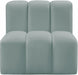 Meridian Furniture - Arc Vegan Leather Modular Chair in Mint Green - 101Mint-ST - GreatFurnitureDeal