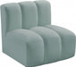Meridian Furniture - Arc Vegan Leather Modular Chair in Mint Green - 101Mint-ST - GreatFurnitureDeal