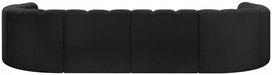 Meridian Furniture - Arc Vegan Leather 10 Piece Sectional in Black - 102Black-S10A - GreatFurnitureDeal