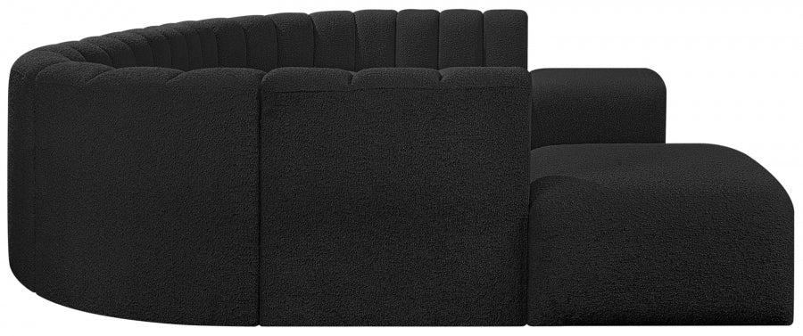 Meridian Furniture - Arc Vegan Leather 10 Piece Sectional in Black - 102Black-S10A - GreatFurnitureDeal