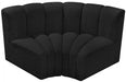 Meridian Furniture - Arc Vegan Leather Modular Sofa in Black - 102Black-S2B - GreatFurnitureDeal