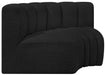 Meridian Furniture - Arc Vegan Leather Modular Sofa in Black - 102Black-S2B - GreatFurnitureDeal