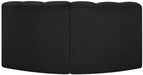 Meridian Furniture - Arc Vegan Leather Modular Sofa in Black - 102Black-S2B - GreatFurnitureDeal