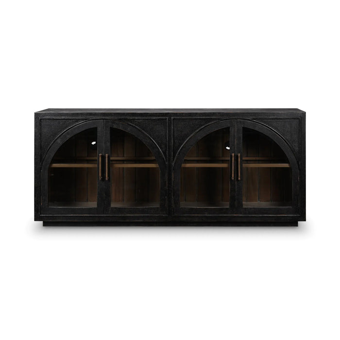 Bramble - Vannes 4 Door Sideboard w/ Glass Shelves - BR-28199 - GreatFurnitureDeal